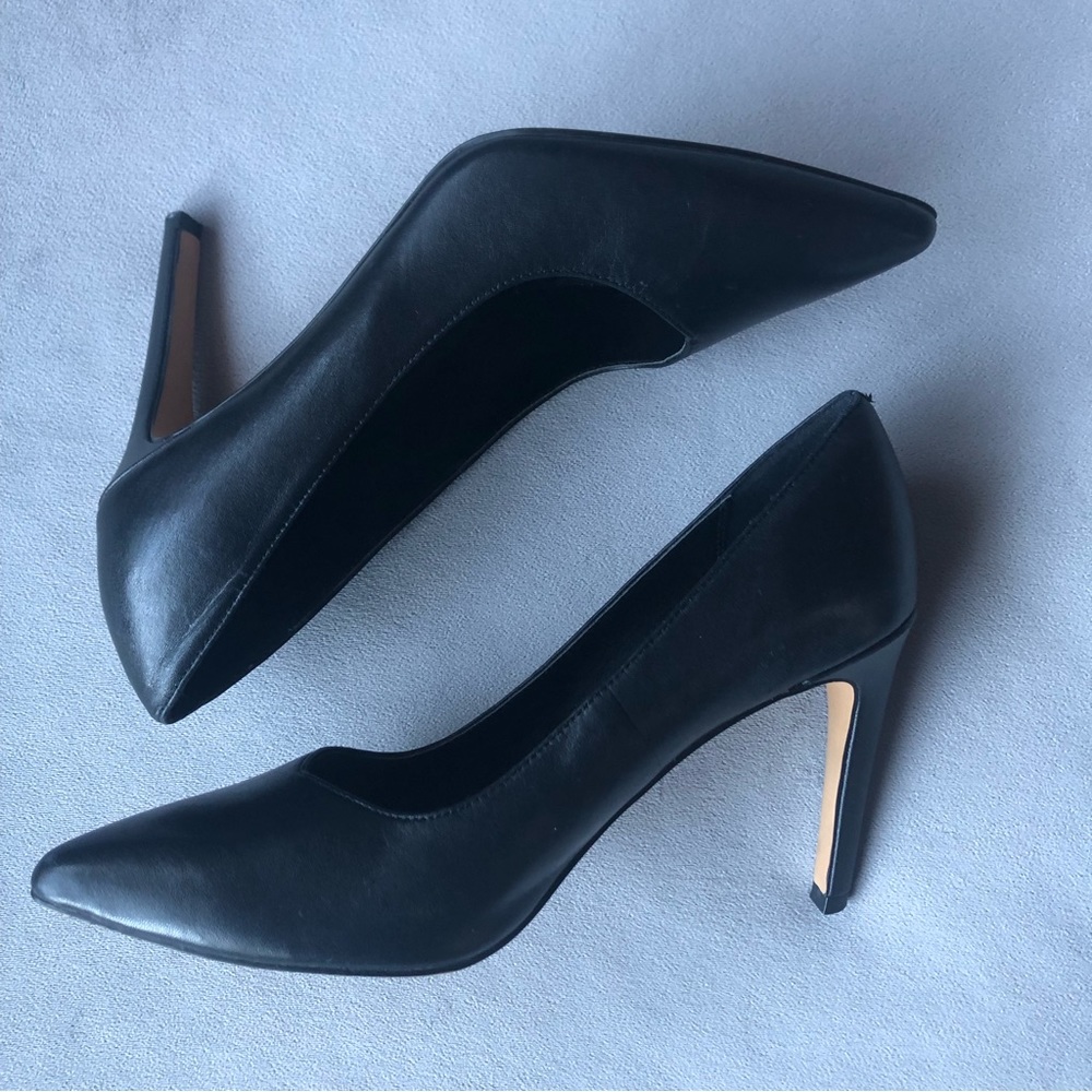 Leith ~ Palma ~ Pointed Toe Leather Heels ~ Women’s Size 8.5 ~ Black